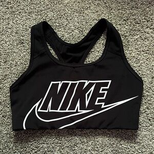 Nike Black and White Sports Bra -Size Medium